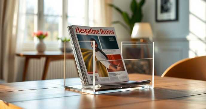 Porta revista de acrílico: descubra como escolher o modelo ideal para sua decoração Porta revista de acrílico: descubra como escolher o modelo ideal para sua decoração