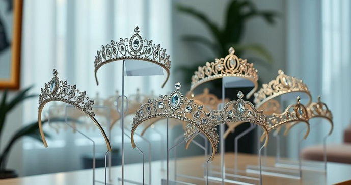 Expositor de Acrílico para Tiaras que Organiza e Valoriza Expositor de Acrílico para Tiaras que Organiza e Valoriza