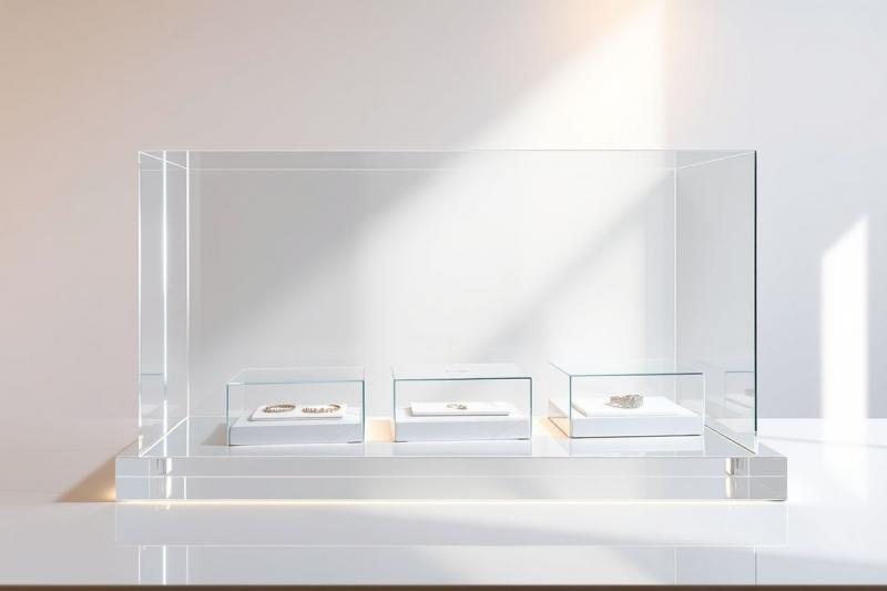 Expositor de acrílico para exibir produtos com elegância e segurança Expositor de acrílico para exibir produtos com elegância e segurança