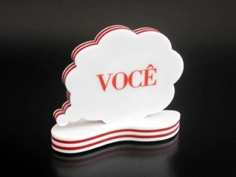 Troféu em acrílico simples Troféu em acrílico simples